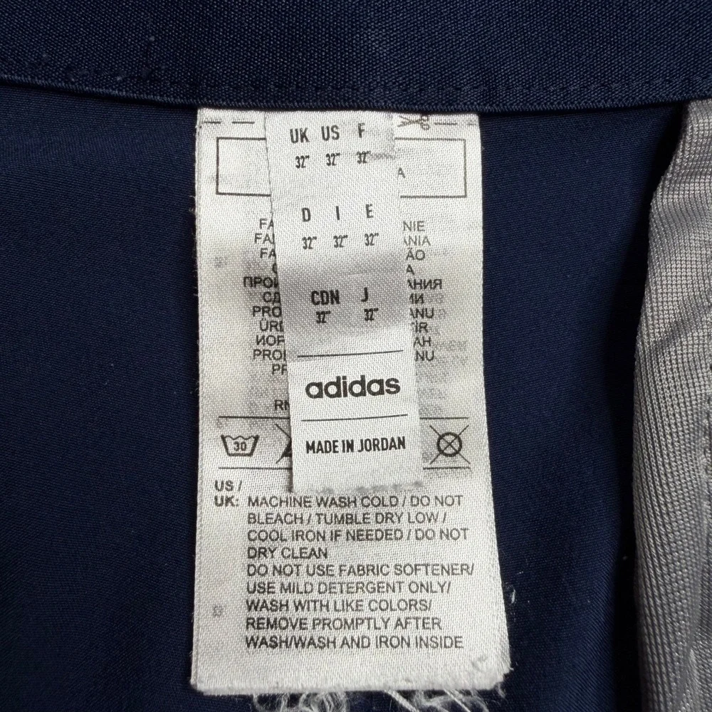 Adidas Mens Navy Blue Golf Shorts Size 32 Stretch Performance Flat Front Sport